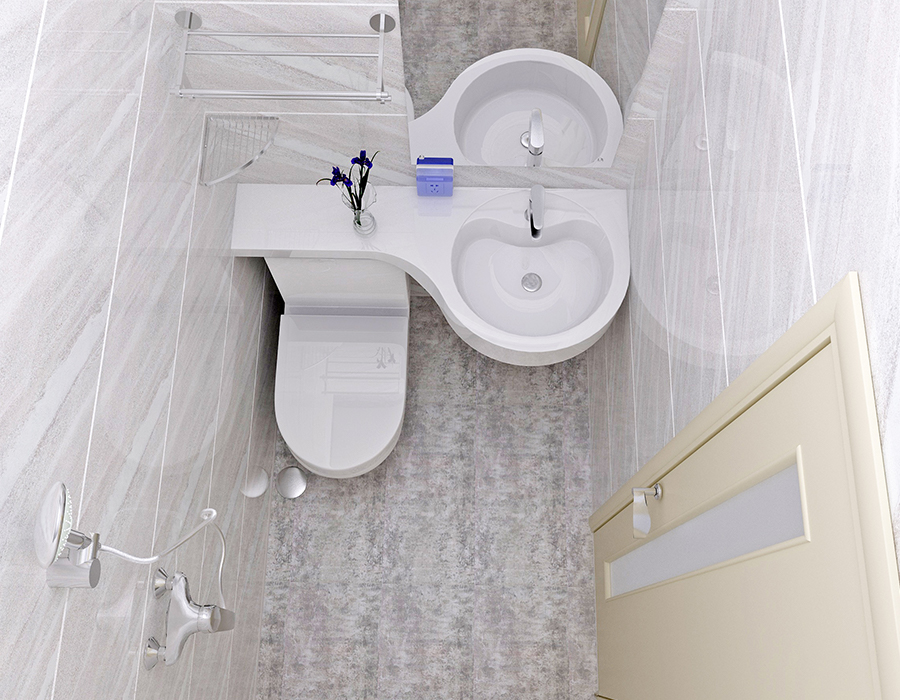 Tam Reçine Fiber Panel Yapısına Sahip Sosyal Konut Entegre Banyo