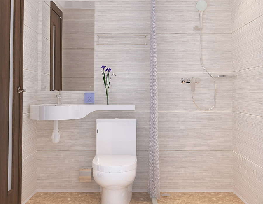 Tam PEC Reçine Fiber Panel Yapılı Otel Modüler Banyosu