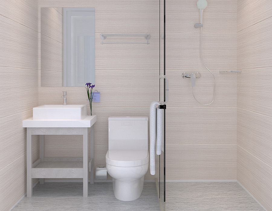 Hızlı Kurulum için Tam Panel Yapılı Modüler Banyo