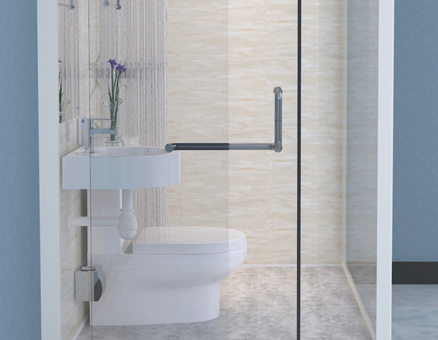 Hızlı ve Verimli Kurulum için Cam Dış Duvarlı Modüler Prefabrik Banyo