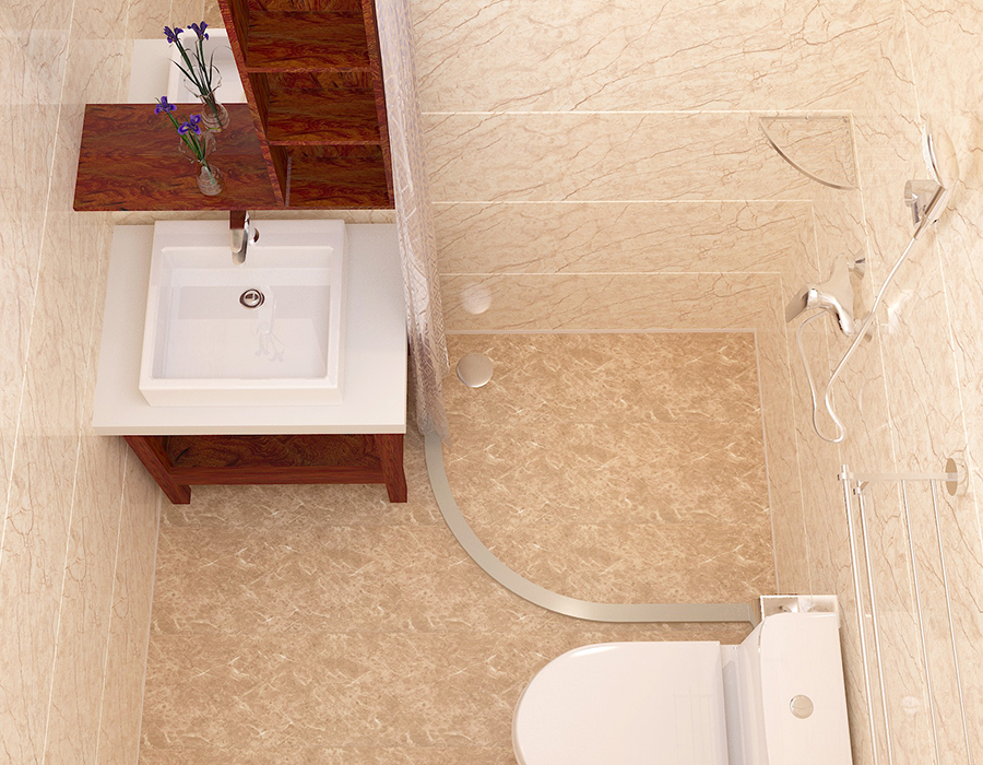 PEC Reçine Fiber İç Panellere Sahip Hızlı Kurulumlu Modüler Banyo