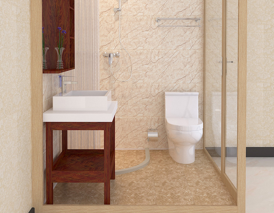 Reçine Fiber İç Panelli Cam-Dış Entegre Banyo
