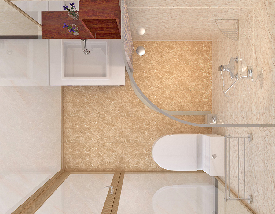 Reçine Fiber İç Panelli Cam-Dış Entegre Banyo