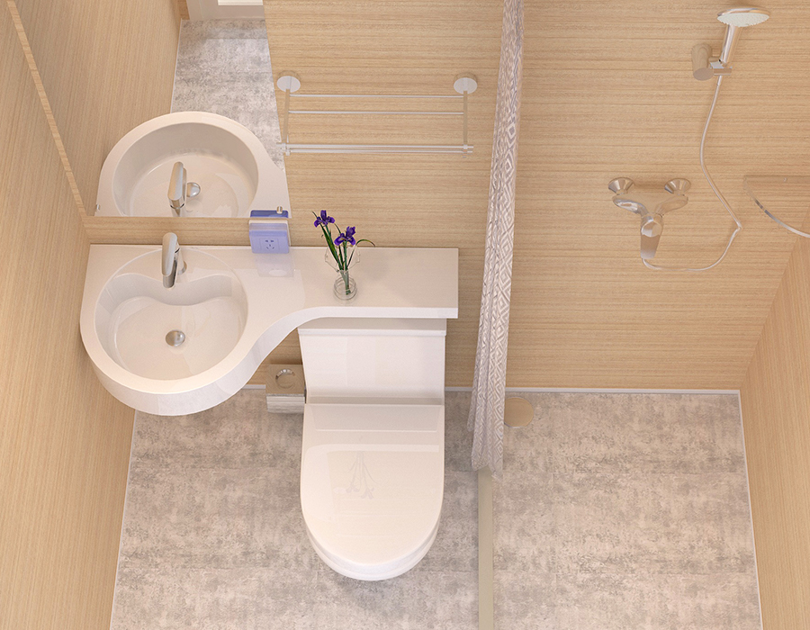 Tüm Paneller PEC Reçine Fiber Modüler Banyo