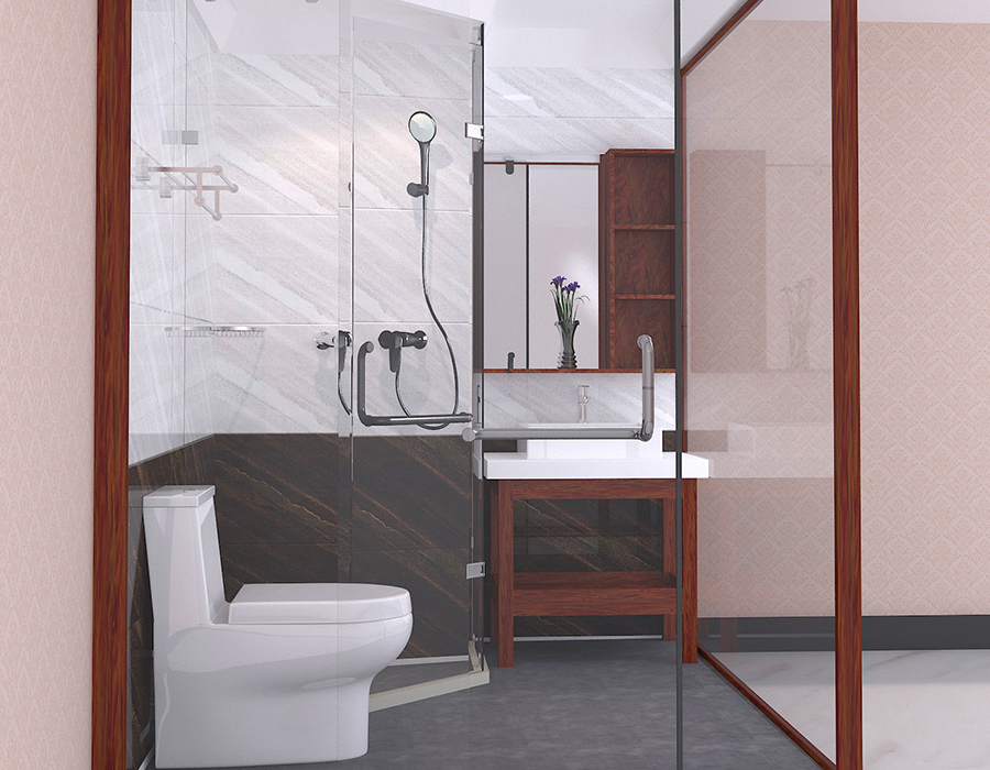 PEC Reçine Fiber Panelli ve RTM Yumuşak Seramik Tabanlı Prefabrik Otel Banyo Ünitesi
